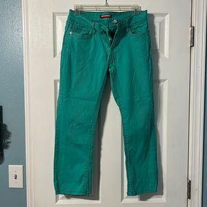 Blue/Green/Turquoise Jean Capris